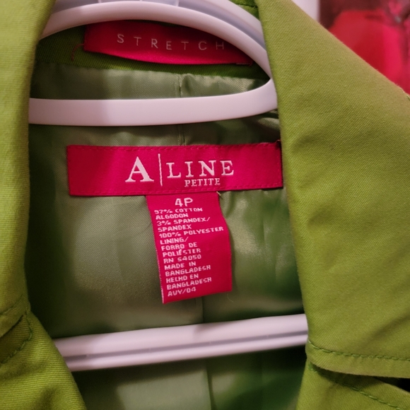 A Line Brand - Lime Green Jacket, Size 4P - Picture 1 of 4